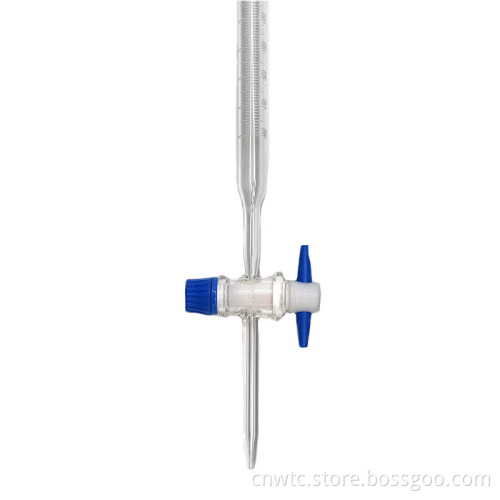 Lab Glassware: Schellbach Burette with Blue Line and Straight Stopcock